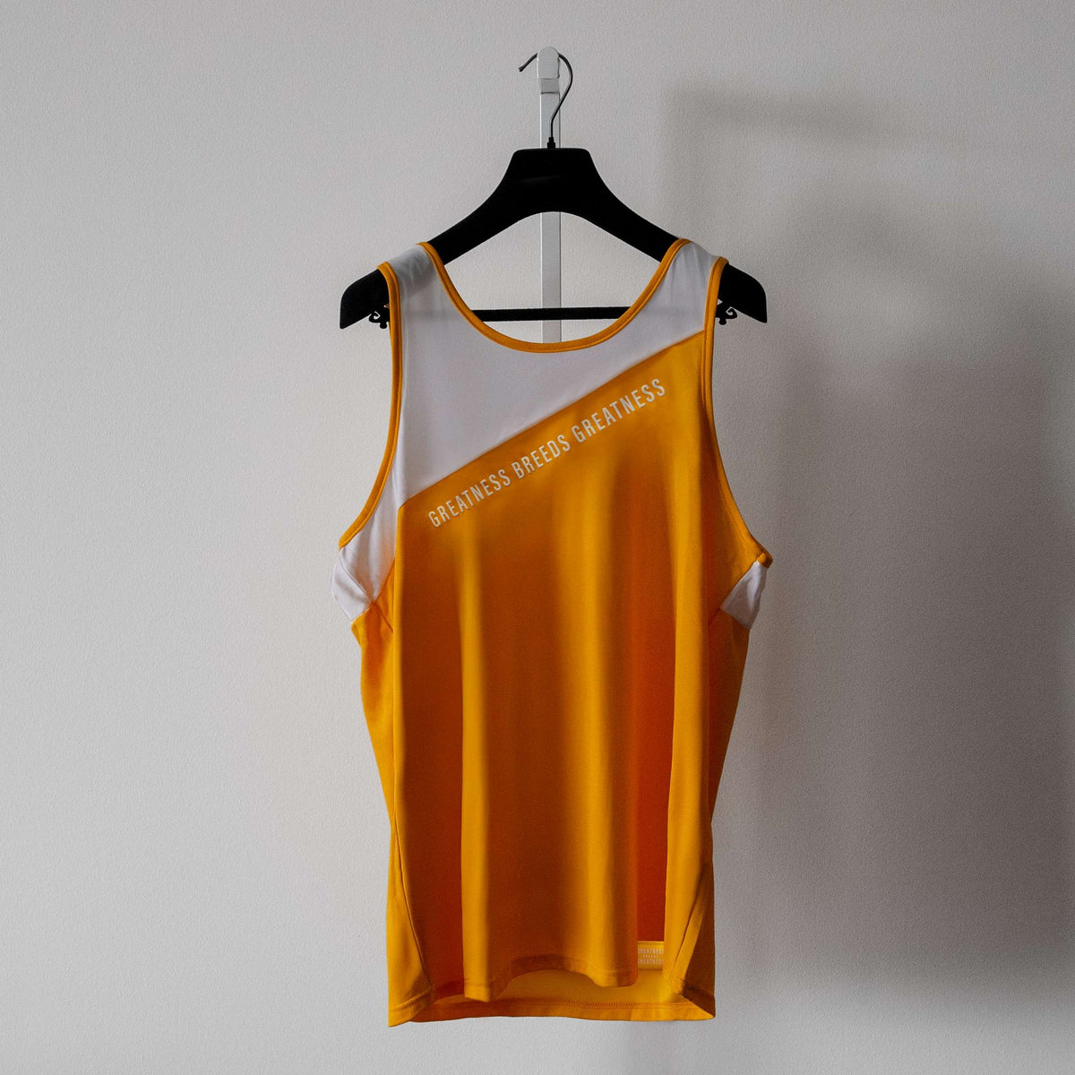 Gold & White Slant Tank